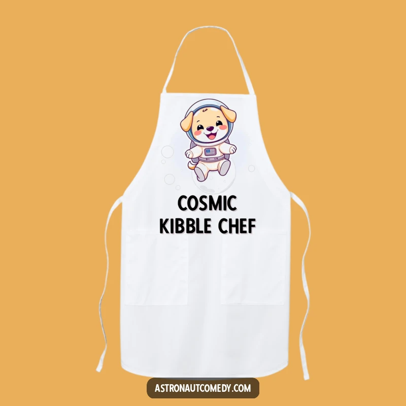 Funny Puppy Astronaut Apron - Cook with Cosmic Cheer, Great Kitchen Gift!