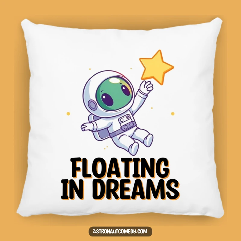 Funny Curious Alien Pillow - Cozy Space Dreamer Cushion