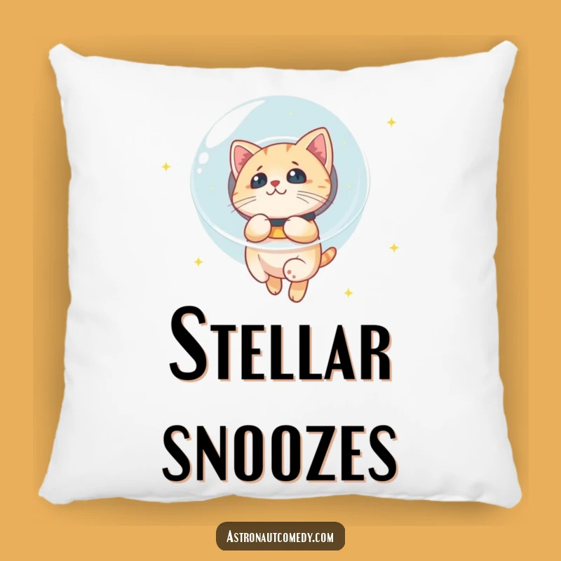 Funny Cat Astronaut Pillow - Cosmic Cuddle Buddy, Adorable Feline Gift!