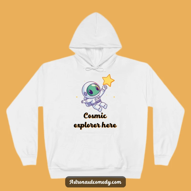 Funny Curious Alien Hoodie - Cozy Space Explorer Design for Dreamers