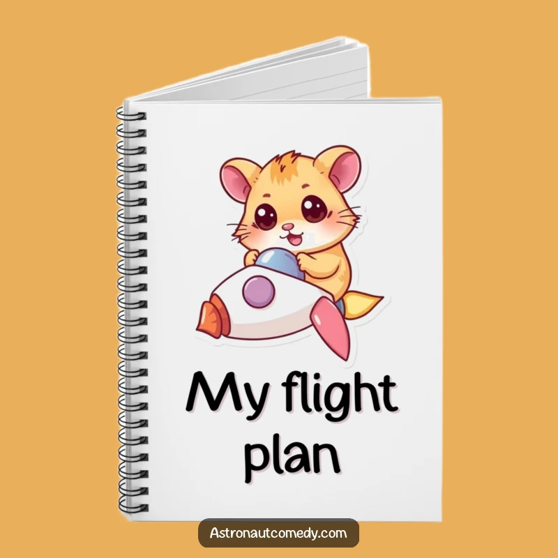 Funny Hamster Rocket Notebook - Plan Your Missions, Pilot's Log Gift!