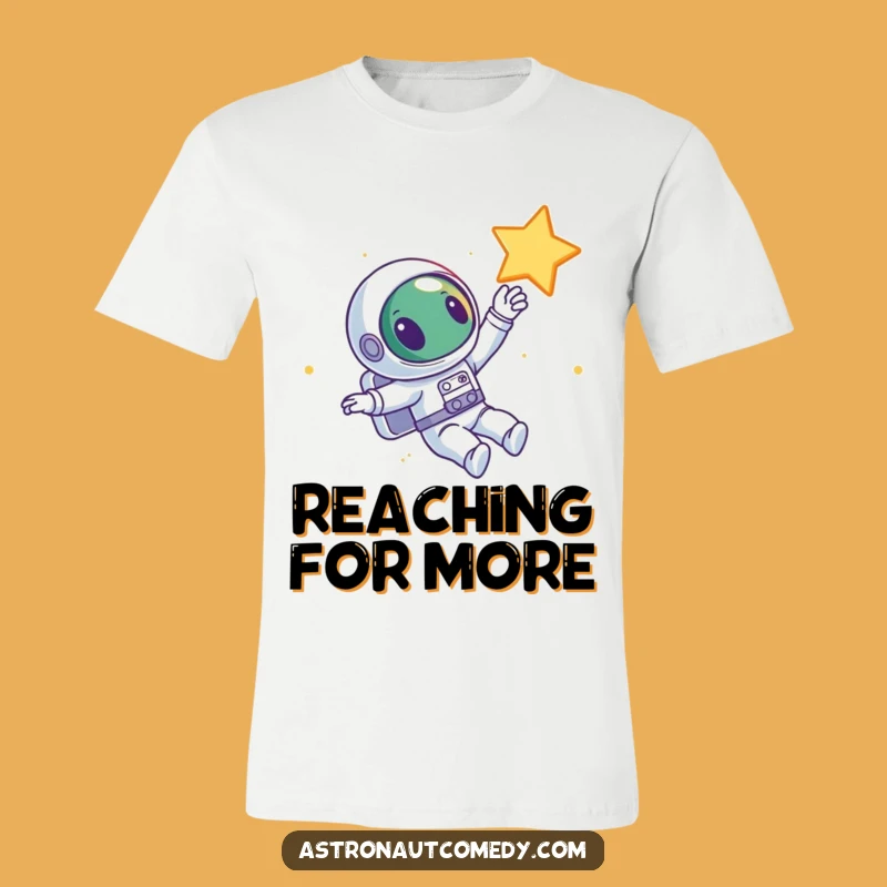 Funny Curious Alien T-Shirt - Joyful Astronaut Star Reacher Tee