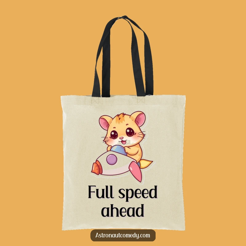 Funny Hamster Rocket Tote Bag - Carry Your Dreams, Epic Space Gift!